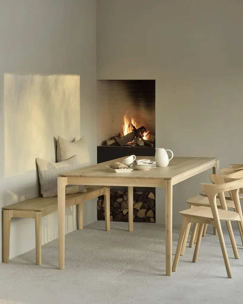 Banco em carvalho (Vermelho)